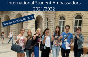 Eötvös Loránd University is looking for International Student Ambassadors (2021/22)