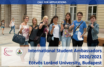Eötvös Loránd University is looking for International Student Ambassadors (2020/21)