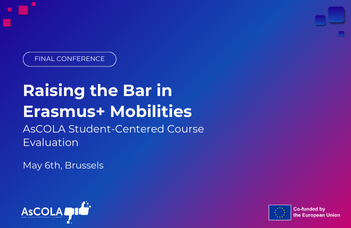 AsCOLA Final Conference – Raising the Bar in Erasmus+ Mobilities