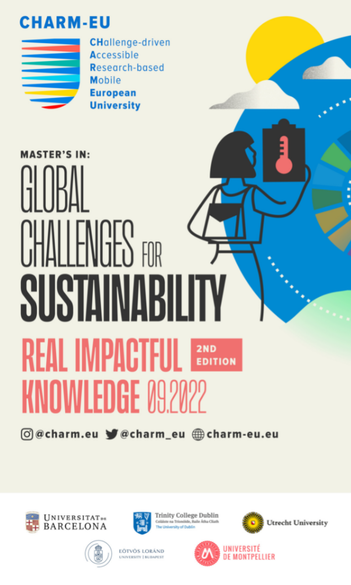 Second call for applications to the CHARM-EU Master’s in Global Challenges for Sustainability
