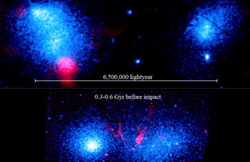 Ütköző galaxishalmazokat kaptak lencsevégre