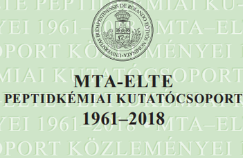 Megjelent az MTA–ELTE Peptidkémiai Kutatócsoport publikációs almanachja